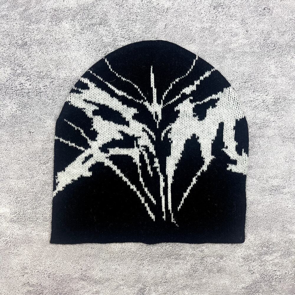 Y2k 2000s grunge gothic punk black warm weather beanie